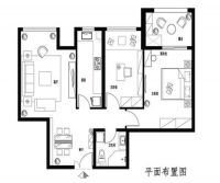 富力新城一两居地中海风格装修案例