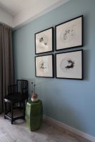 中式现代三居室内装饰效果图片