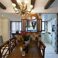 136平纯美混搭美式地中海三居室