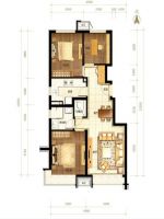 首开万科城市之光三居室中式风格