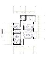 新中式风格2居装修效果图