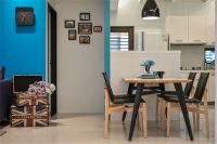 恒大江湾优雅而宁静蓝色现代风格家居装修