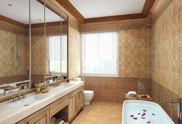 欧式现代别墅浴室装修设计效果图片