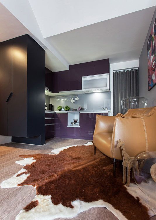 现代公寓室内厨房空间装饰设计效果图