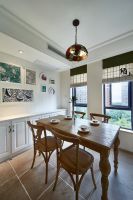 美式装修110平米三居室效果图