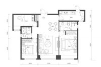 通州富力中心 三居室 现代简约