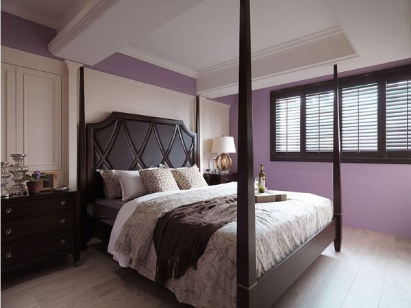 唯美紫色混搭卧室设计
