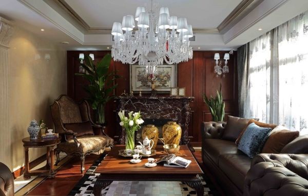 大气古典美式客厅设计
