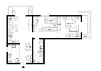 三里河二区（96平）现代自然风案例赏析