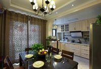 现代美式设计餐厅吊顶