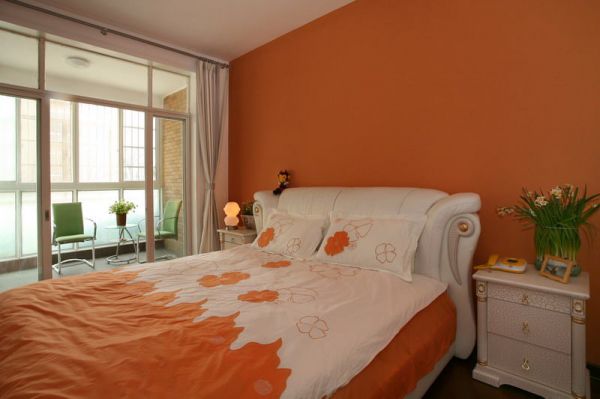 活力橙色现代卧室设计