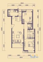 中海城-欧美风情-二居室