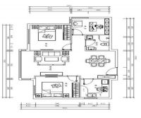 富力新城一三居现代风装修案例