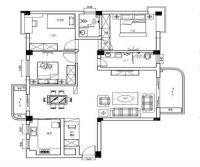 大运河孔雀城一三居现代风装修案例
