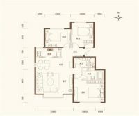 大运河孔雀城一三居地中海风装修案例