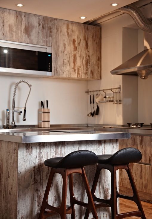 现代室内厨房吧台装饰设计效果图