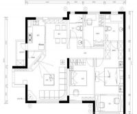 绿地国宝21城一三居地中海装修案例