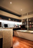 120平米现代简约三居室装修效果图