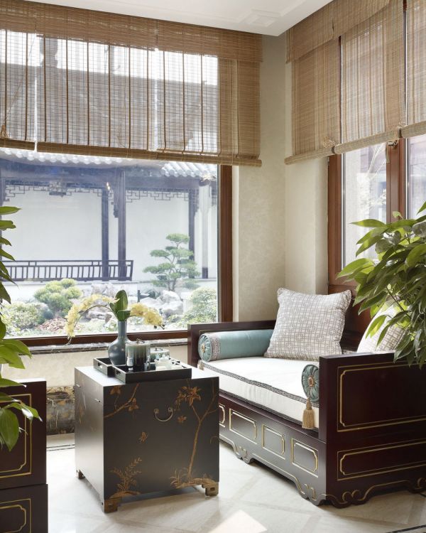 中式古典风格室内窗户装修效果图