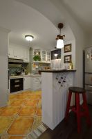 美式混搭风格二居室设计装修效果图