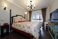 美式混搭风格二居室设计装修效果图