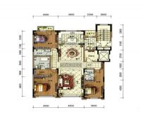 中海紫金苑227平简欧风格装修案例