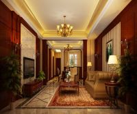 金隅澜湾360平叠拼美式风格装修案例