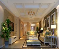 廊坊孔雀城172平美式田园风格装修案例