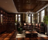 珠江紫宸山598平独栋美式新古典风格装修案例