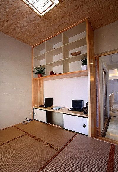 日式原木榻榻米书房设计