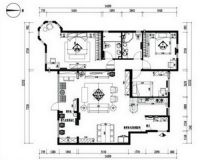 中国铁建·原香小镇-中式风格-三居室