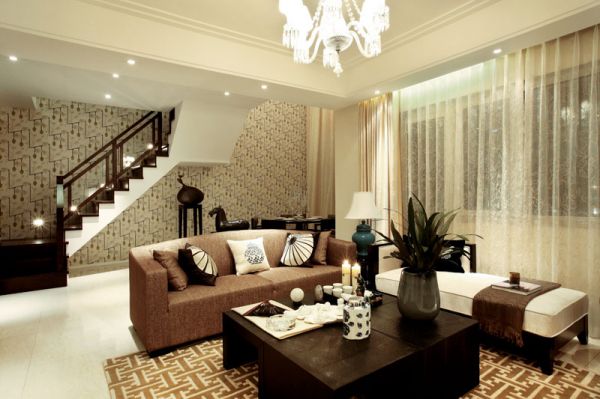 简中式儒雅家装客厅设计