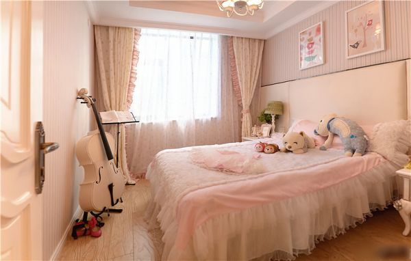 浪漫粉色欧式儿童房装饰布置