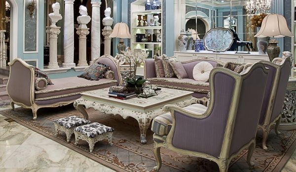 浪漫洛可可欧式客厅装饰设计
