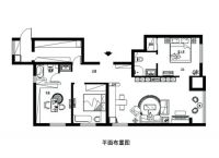 北京实创装饰清河新城139平三居现代简约风设