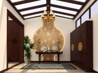 北京湾中式风格440平别墅装修案例
