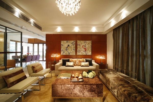 现代奢华新中式客厅装饰