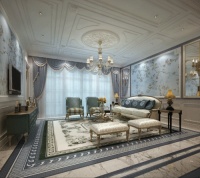 棕榈泉国际公寓165平米，浪漫法式装修风格