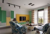 清新撞色美式混搭三居