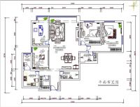 SOHO现代城-混合型风格-三居室