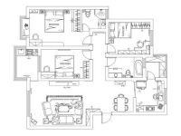 中式风格 160㎡装修设计