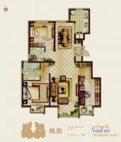 首开熙悦山熹园-东南亚风格-三居室