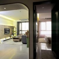 现代简洁风格一居室效果图