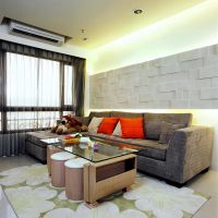 现代简洁风格一居室效果图