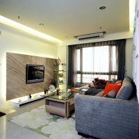 现代简洁风格一居室效果图