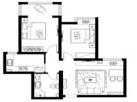 简欧风格 75平米装修设计