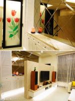 客变时尚的新古典风格的电视背景墙效果图