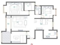 追求线条感的中式三居