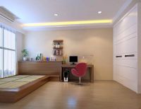 浅色调的日式二居客厅效果图