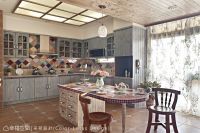 欧风田园厨房效果图